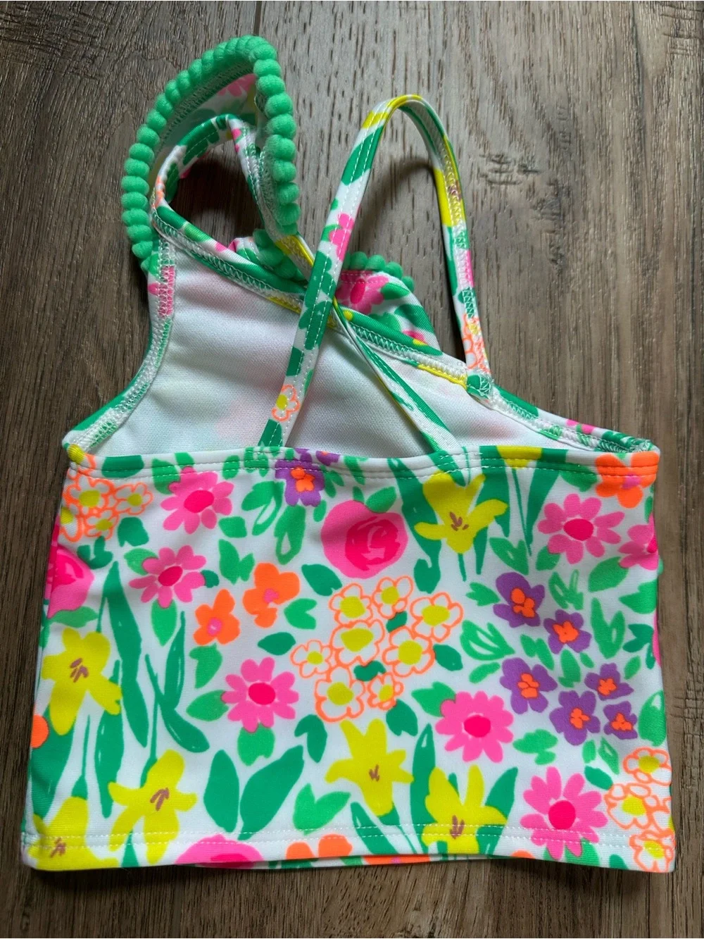 NWT! Cat & Jack Infant Girl’s Swimsuit, Bikini, 2pc, Floral, Neon, Summer, 12m